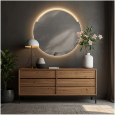 Круглое настенное зеркало со светодиодной LED-подсветкой Верона 