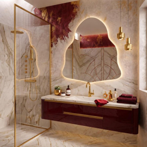 Зеркало дизайнерское декоративное с задней контурной подсветкой E110