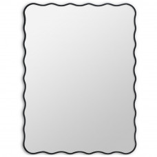 Зеркало в ванную 60 см в чёрной волнистой раме Fancy Black (Фэнси) Smal 60*80 см 